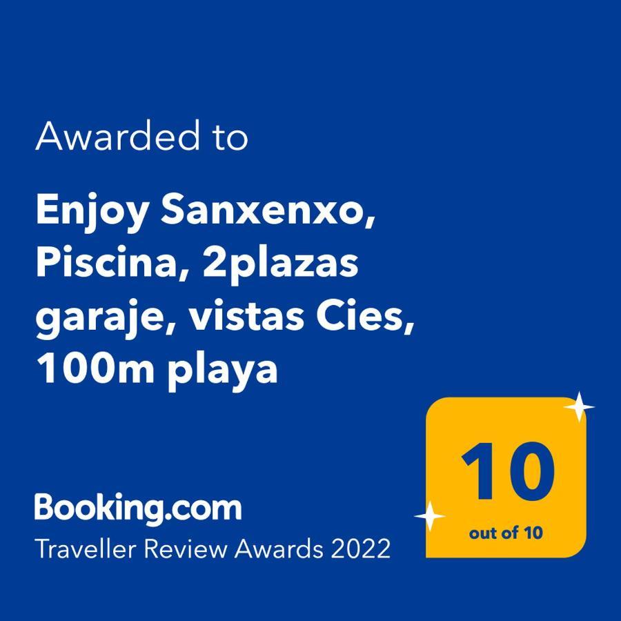 Enjoy Sanxenxo,200M Playa, Balcon Vistas Cies, Piscina & Terraza Azotea,2 Plazas Garaje, 2 Banos, Muy Luminoso, Muy Tranquilo,Muy Equipado, Centrico公寓 外观 照片